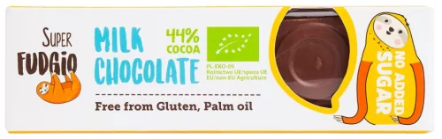 Fudgio Tejcsokoládé cukormentes bio 40g - 