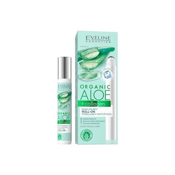 Eveline organic aloe+collagen hidratáló szemkontúr formázó roll-on 15 ml