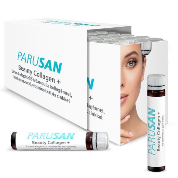 Parusan beauty collagen+ ivóampulla kollagénnel,hialuronsavval, vitaminokkal és cinkkel étrend-kiegészítő 28 db