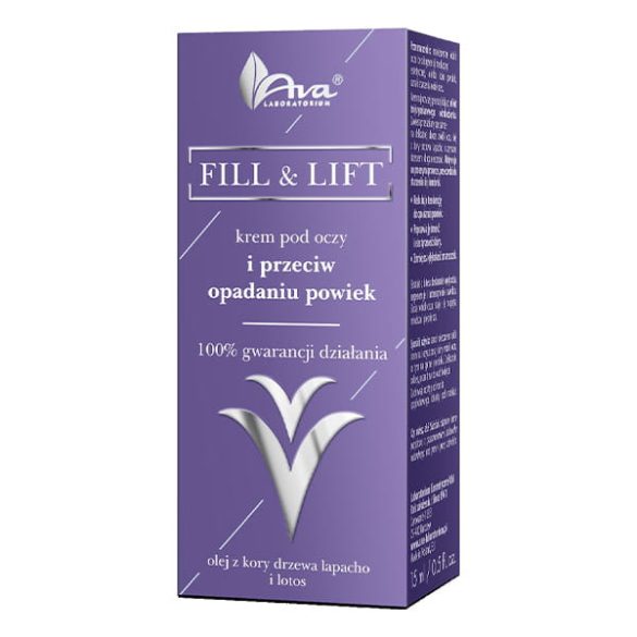 Ava fill and lift ráncfeltöltő anti-aging szemrácszérum megereszkedett szemhéj ellen 15 ml