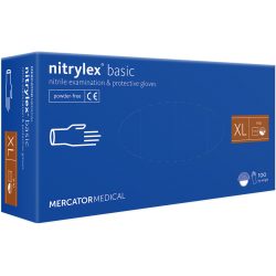   NITRYLEX BASIC A100 BLUE - nitril púdermentes kék vizsgálókesztyű XL #ZMM