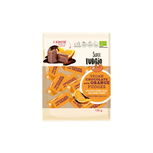 Fudgio Bio Tejmentes Csoki-Narancsos karamella150g - 