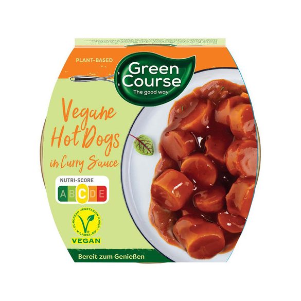 Green Course vegán hot dog rudacska curry szószban 300 g