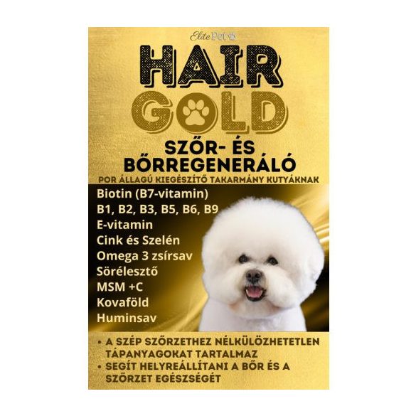 Hair Gold Szőr- és bőrregeneráló keverék 100g táplálékiegészítő kutyáknak
