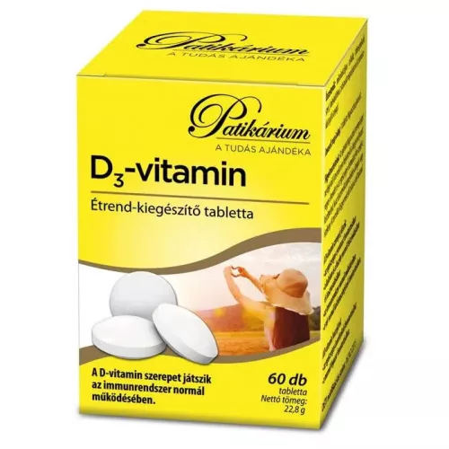 PATIKÁRIUM D-3 VITAMIN 2000NE 60 db - Bio és natúr étrendkiegészítők