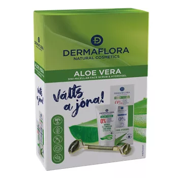Dermaflora 0% díszdoboz (hidrogél+micellás arcradír+arcmasszírozó) aloe 1 db - 