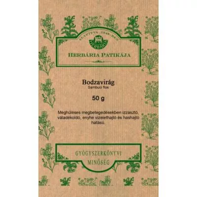 Herbária bodzavirág tea 50 g - Bio és natúr élelmiszerek