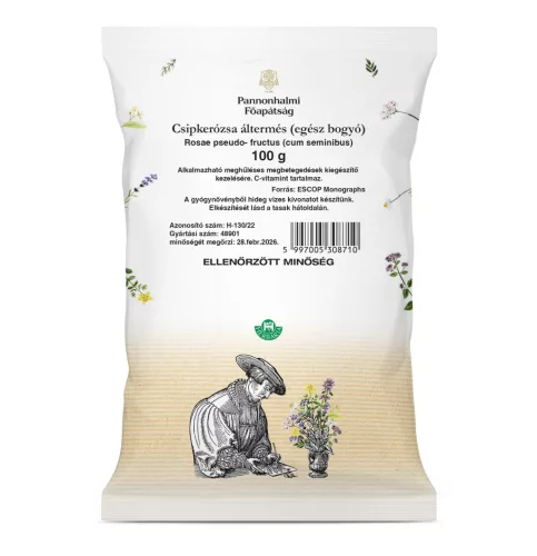 Pannonhalmi csipkerózsa áltermés (egész bogyó) tea 100 g – Gyógynövény