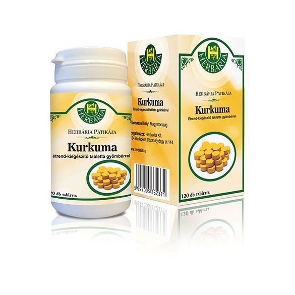 Herbária kurkuma-gyömbér tabletta 120 db