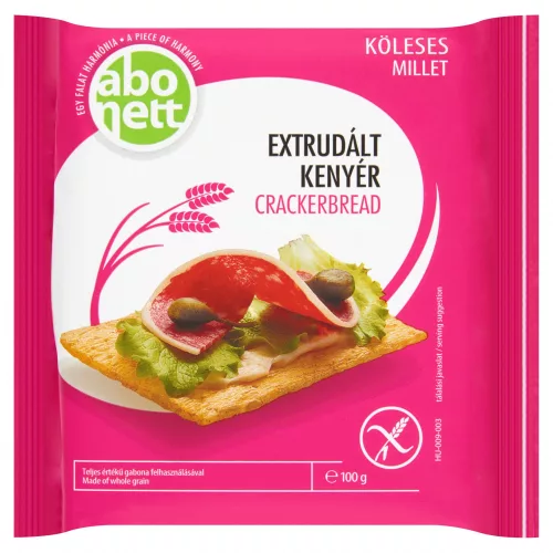Abonett extrudált kenyér köleses gluténmentes 100 g - Bio és natúr élelmiszerek