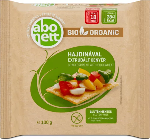 Abonett extrudált bio kenyér hajdinával gluténmentes 100 g - Bio és natúr élelmiszerek