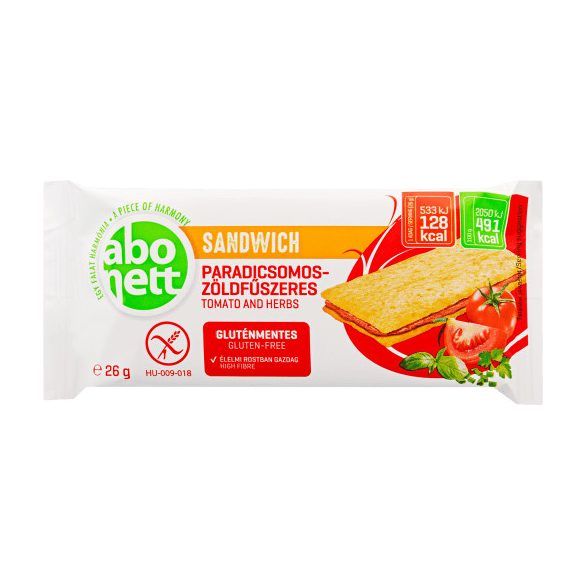 Abonett sandwich paradicsomos-zöldfűszeres gluténmentes 26 g