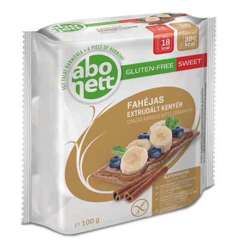 Abonett extrudált kenyér fahéjas gluténmentes 100 g - Bio és natúr élelmiszerek