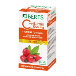 Béres c-vitamin 1000 mg elnyújtott kioldódású ftbl+d3 vitami 50 db - Bio és natúr étrendkiegészítők