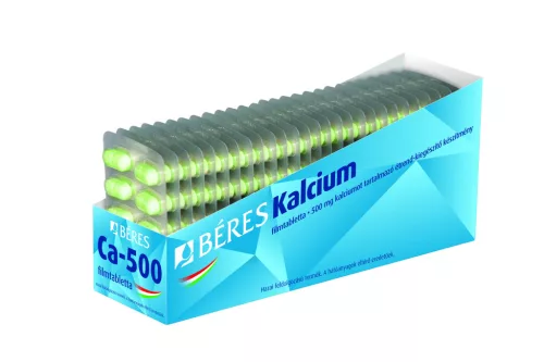 Béres kalcium 500mg filmtabletta 10 db - Bio és natúr étrendkiegészítők