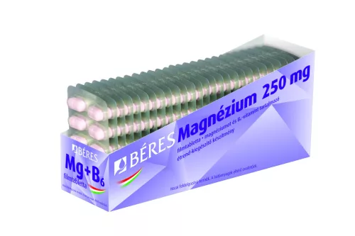 Béres magnézium+b6 filmtabletta 10 db - Bio és natúr étrendkiegészítők