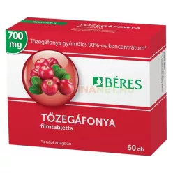 Béres tőzegáfonya filmtabletta 60 db - Bio és natúr étrendkiegészítők