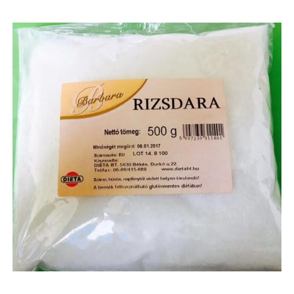 Barbara gluténmentes rizsdara 500 g