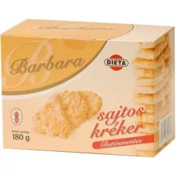 Barbara gluténmentes kréker sajtos 180 g - Bio és natúr élelmiszerek