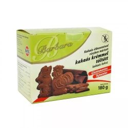   Barbara gluténmentes kakaós keksz kakaós tölt. étbevonatos 180 g