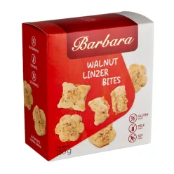   Barbara gluténmentes dióval szórt, kajszibarackízzel töltött linzer omlós teasütemény 150 g