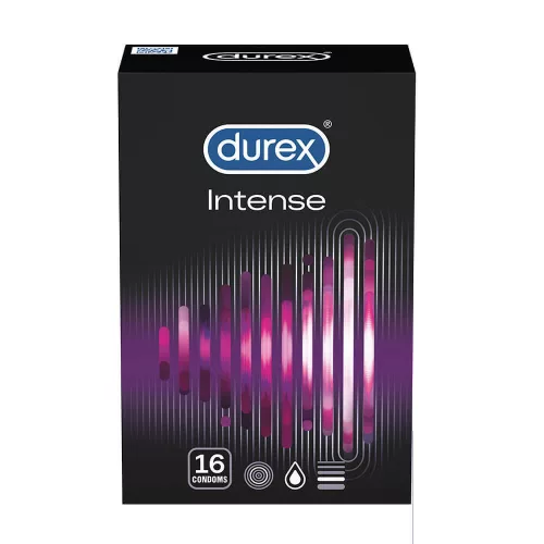 Durex Intense - bordázott és pontozott óvszer (16 db) - Bio és natúr intim termékek