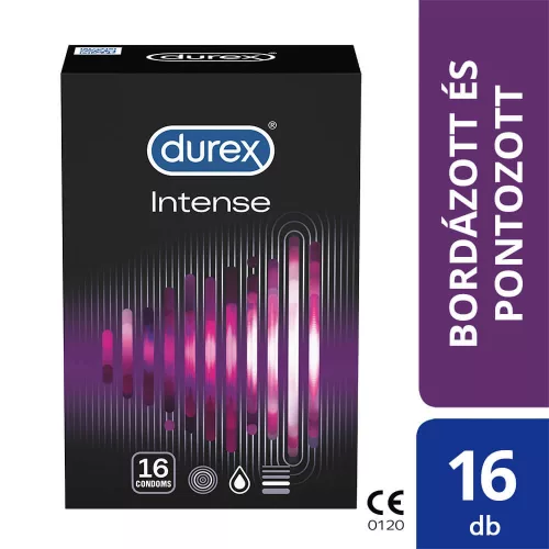 Durex Intense - bordázott és pontozott óvszer (16 db) - Bio és natúr intim termékek