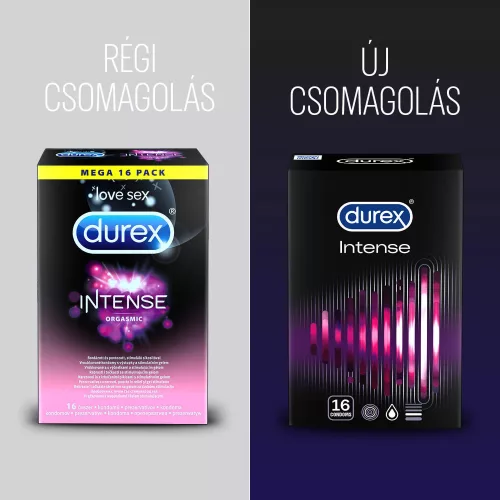 Durex Intense - bordázott és pontozott óvszer (16 db) - Bio és natúr intim termékek