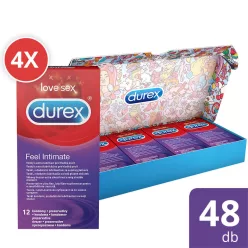 Durex Feel Intimate - vékonyfalú óvszer csomag (4 x 12 db) - Bio és natúr intim termékek