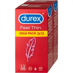 Durex Feel Thin - élethű érzés óvszer csomag (2x12db) - Bio és natúr intim termékek