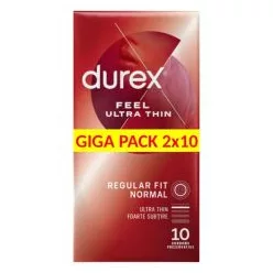 Durex Feel Ultra Thin - ultra élethű óvszer (2x10db) - Bio és natúr intim termékek