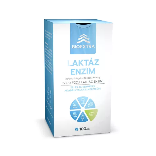 BIOEXTRA LAKTÁZ ENZIM 6500 FCCU 100DB - Bio és natúr étrendkiegészítők
