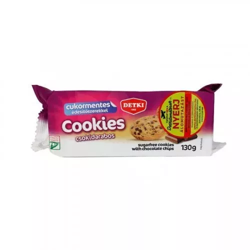 Detki cookies cukorm.keksz csokoládé darabokkal 130 g - Bio és natúr élelmiszerek