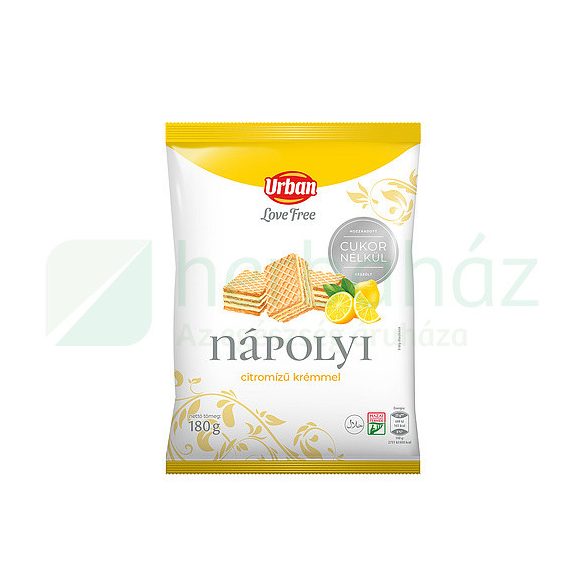 Urban Love Free Citromízű Nápolyi Hozzáadott Cukor Nélkül 180G