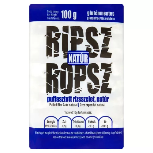 Ripsz Ropsz rizs natúr 100 g - Bio és natúr élelmiszerek