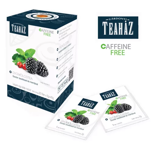 Teaház gyümölcstea szeder ízesítéssel és mentával 20x2g 40 g - 