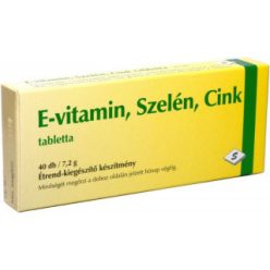 Selenium e-vitamin szelén cink tabletta 40 db