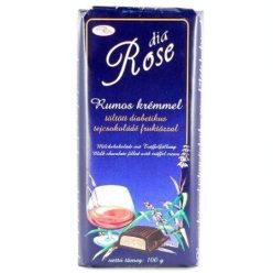   Sweetrose tejcsokoládé rumos krémmel töltött,fruktózzal 100 g