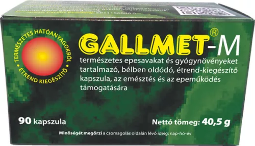 Gallmet-M-90 gyógynövény kapszula 90 db - Bio és natúr étrendkiegészítők