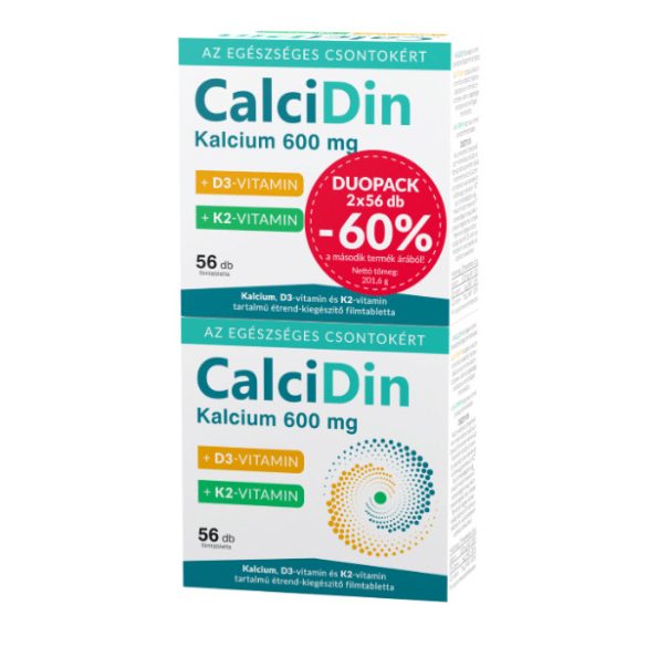 Calcidin Kalcium 600mg 56 db duopack 2 X 56 db