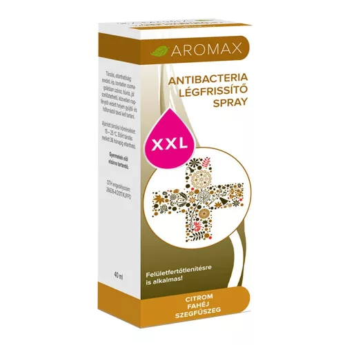Aromax antibacteria indiai-borsmenta-szegfűszeg spray  XXL 40 ml - Aromaterápiához és természetes wellnesshez