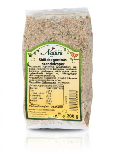 Natura shiitake gombás szendvicspor 200 g - Bio és natúr élelmiszerek
