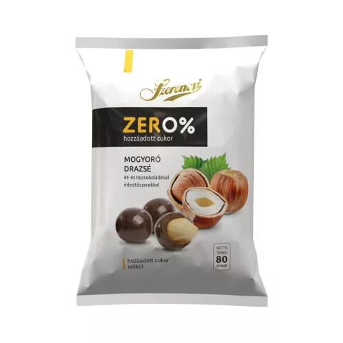 Szerencsi zero mogyoró drazsé ét- és tejcsokoládéval 80 g - 