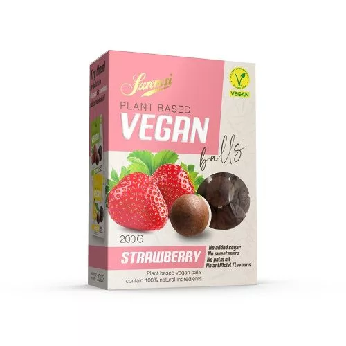 Szerencsi vegan balls datolya golyó epres 200 g - 