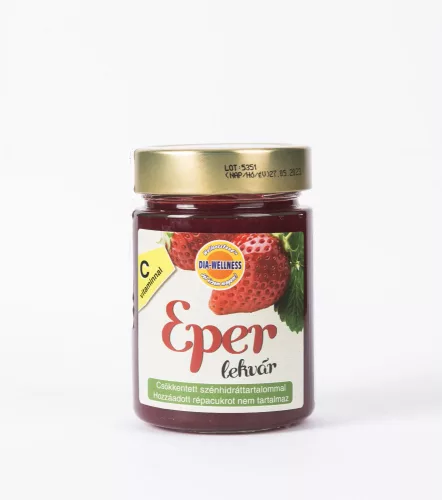 Dia-Wellness lekvár eper 380 g - Bio és natúr élelmiszerek