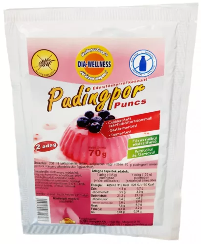 Dia-Wellness hidegpuding puncs 70 g - Bio és natúr élelmiszerek