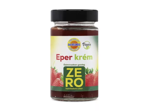 Dia-Wellness zéró hozzáadott cukor eper krém  250 g – Lekvár