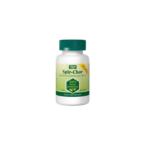 Zöldvér spir-chor alga tabletta 100% 60+18 db 78 db