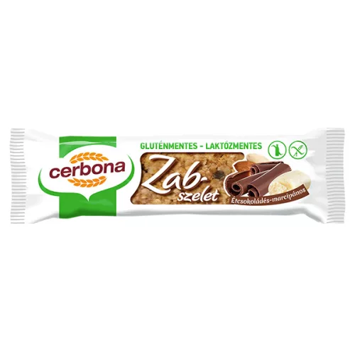 Cerbona gluténmentes étcsokoládés-marcipános zabszelet 40 g - Bio és natúr élelmiszerek