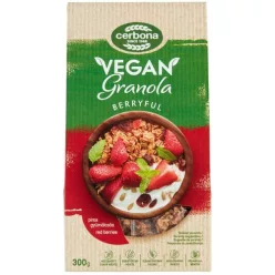 CERBONA VEGÁN GRANOLA PIROS GYÜMÖLCS - Bio és natúr élelmiszerek